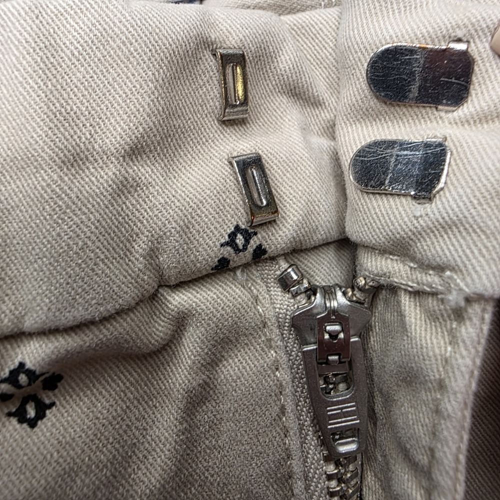 Tommy Hilfiger Chino Khaki Pants with Navy Design Women's Size 6 - Picture 11 of 13
